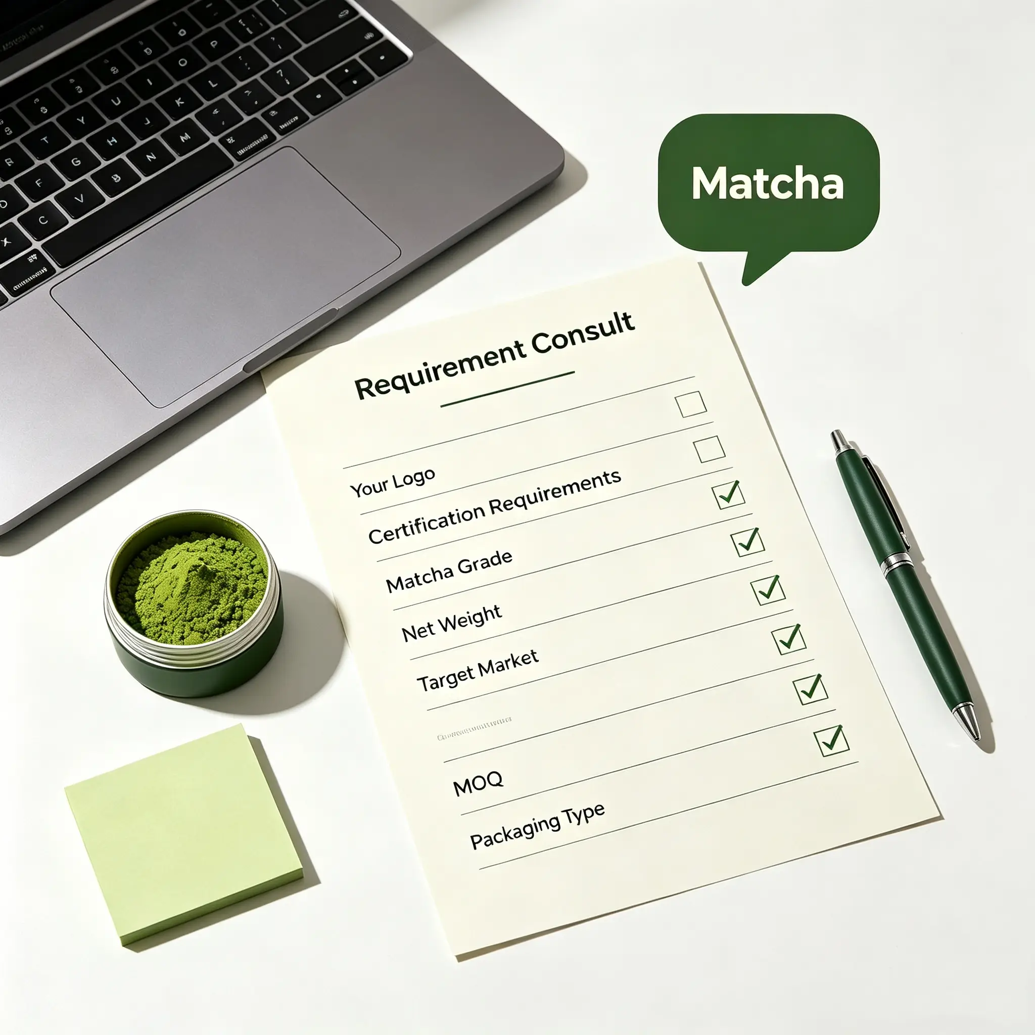 Private label matcha packaging